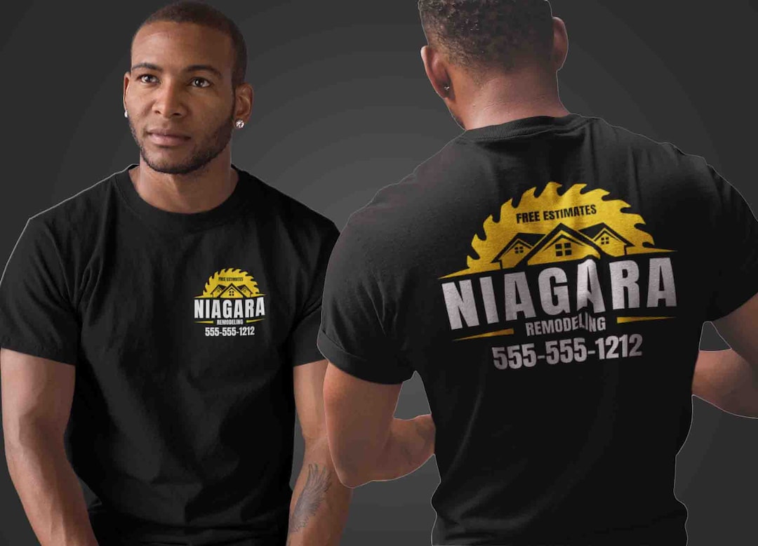 Men's Custom Construction Shirt Personalized Builder Home Remodeling T