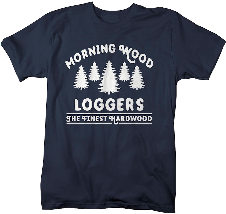 Morningwood Lumber Funny Offensive T-Shirt – Gray Graphic Tee For Men (All Sizes)