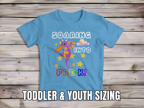 Kids Pre-K Shirt Back To School Tee Dragon T-Shirt Soaring Into Kindergarten T Shirt Flying Fire Dragon Children's Gift Girl's Boys TShirt