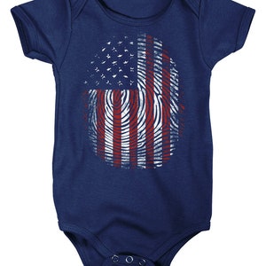 Baby Flag Snap Suit Fingerprint Creeper USA Patriotic Snapsuit - Etsy