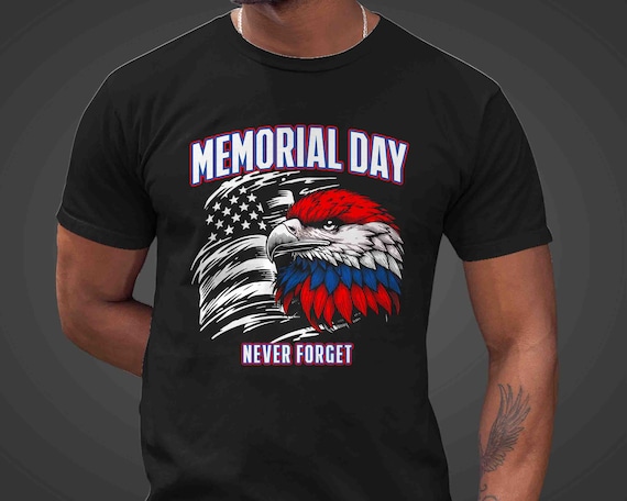 Men's Memorial Day Shirt Soldier T-Shirt Fallen Military United States Gift Patriotic T Shirt Eagle Never Forget Flag TShirt Unisex Tee