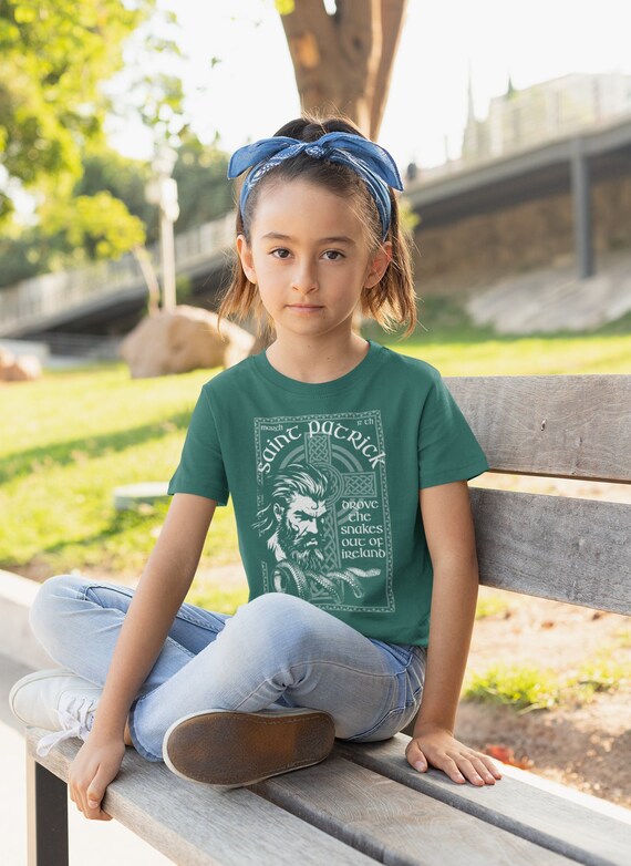 Kids St. Patrick's Day Shirt Saint Patrick Drove The Snakes Out Of Ireland T-Shirt Celtic Gift Graphic T Shirt Unisex Youth Boys Girls