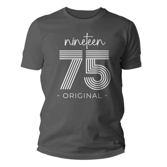 Men's 1975 Original Birthday Shirt 50th Birthday T Shirt Fifty Years Gift Retro Bday Gift Men's Unisex Soft Tee 50 Bday Unisex Man