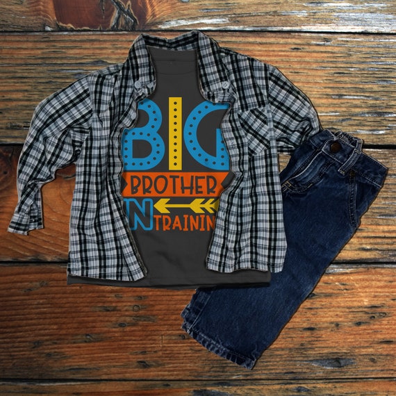 Boy's Big Brother In Training T-Shirt Baby Announcement Reveal Idea Shirt