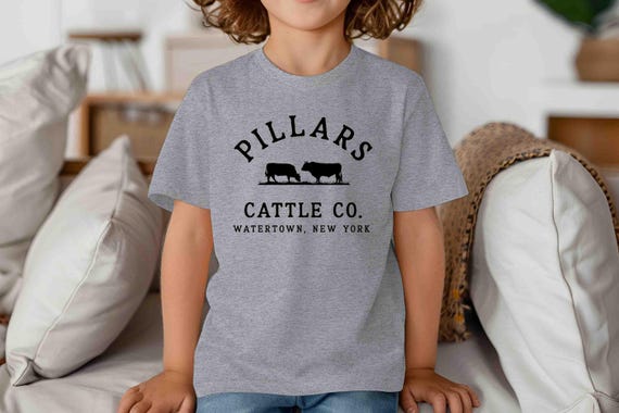 Kids Personalized Farm T Shirt Custom Beef Vintage Angus Name Shirt Personalized Cattle Cow Farmer Logo Badge Rustic Youth Gift Idea