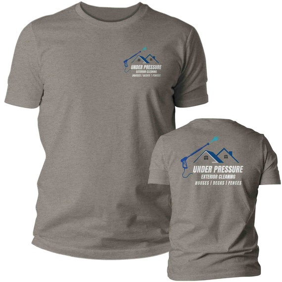 Men's Custom Pressure Washer Shirt Personalized Washing Tee Power Detail Cleaner TShirt Exterior T-Shirt Custom Name Business Shirts