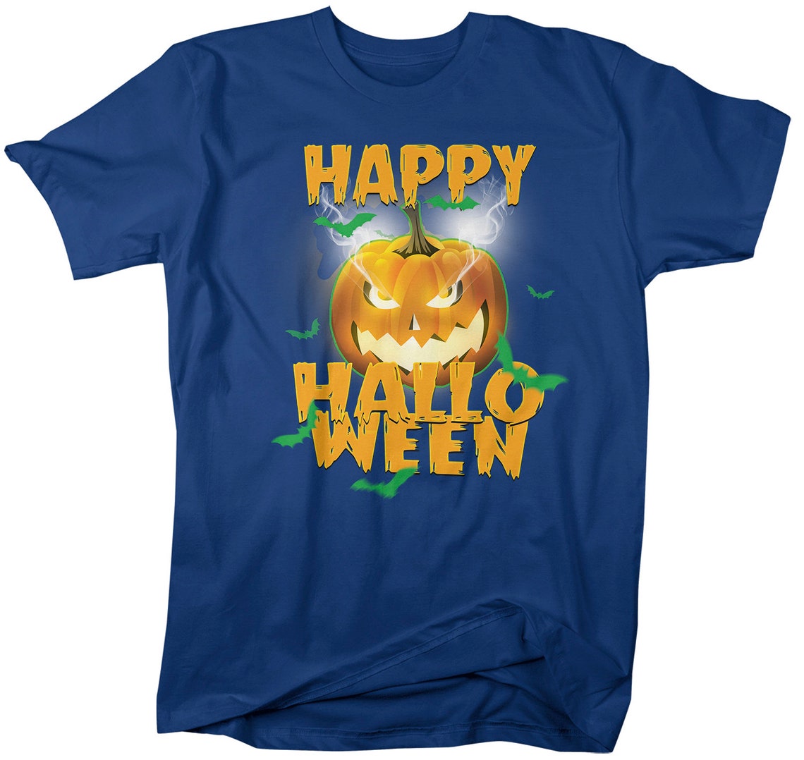 Men's Happy Halloween T Shirt Pumpkin Shirt Jack O Lantern | Etsy