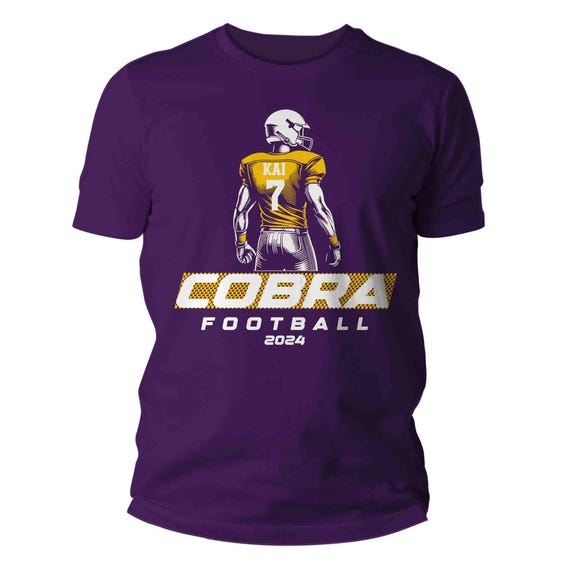 Men's Personalized Football T Shirt Custom Football Senior Shirt Personalized Football Dad Mom Papa 1 Player Boys Custom Unisex Gift Idea