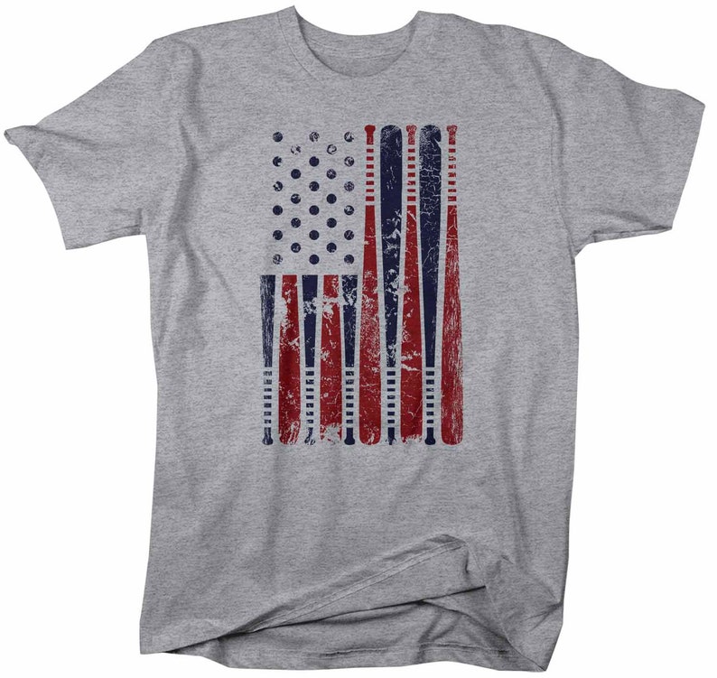 Men's Baseball Flag T Shirt Patriotic Baseball Shirt - Etsy