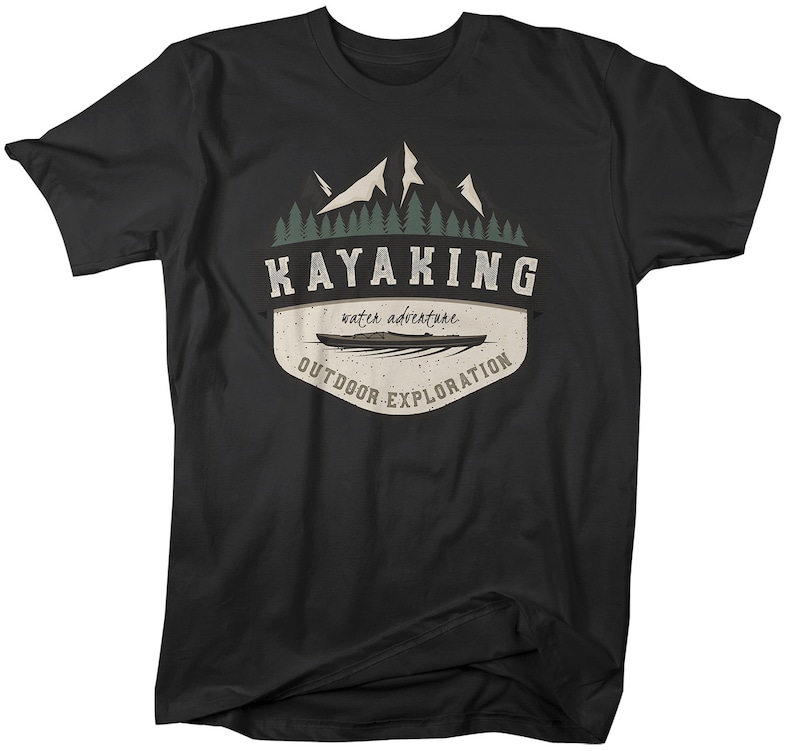 Men's Kayaking Shirt Water Adventure Shirts Kayak Graphic Etsy