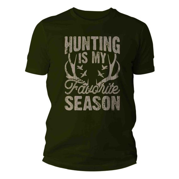 Men's Hunting Shirt Favorite Season TShirt Buck Antlers T Shirt Gift Idea Him Unisex Hunter Hunts Deer Funny For Him Men Unisex Tee Grunge