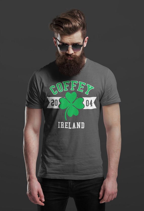 Personalized Irish Family Shirt St. Patrick's Day TShirt Ireland Custom Reunion 4 Leaf Clover Customizable Unisex Man