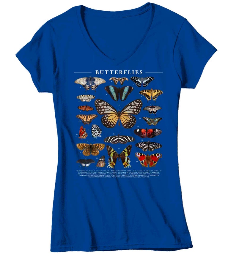 Women's Butterfly T Shirt Butterflies Shirts Types of Etsy