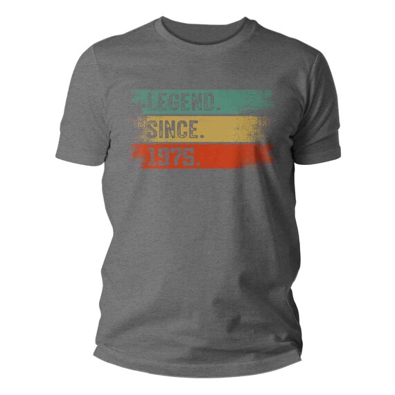 Men's 1975 Legend Since Birthday Shirt 50th Birthday T Shirt Fifty Years Gift Grunge Bday Gift Men's Unisex Soft Tee 50 Bday Unisex Man