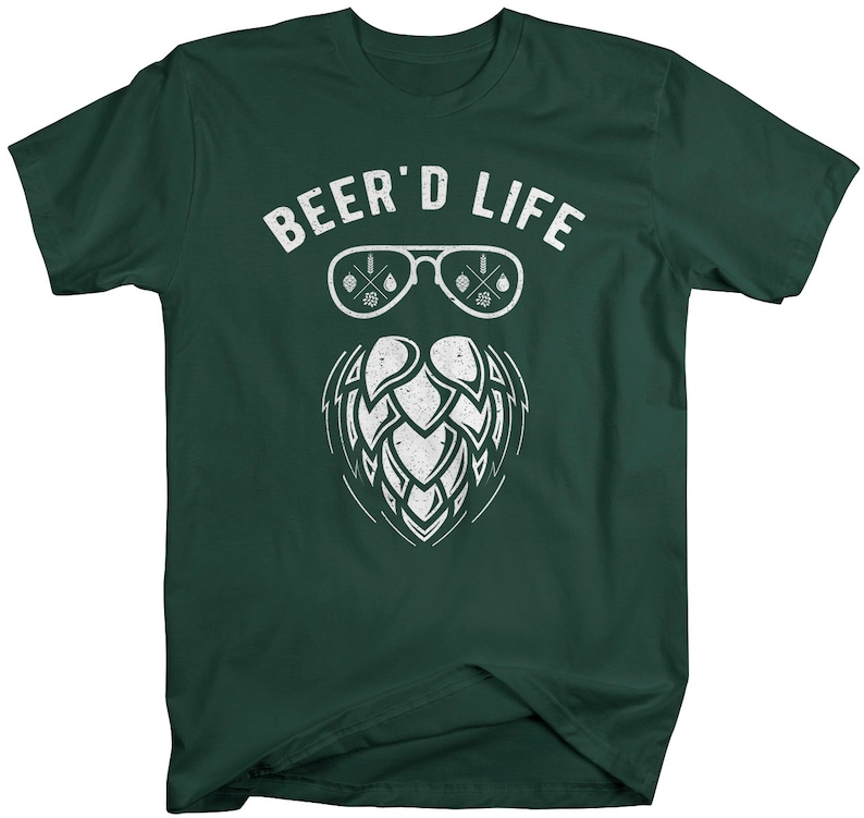Men's Beer'd Life Tshirt Hipster Beer Shirts Beard Etsy