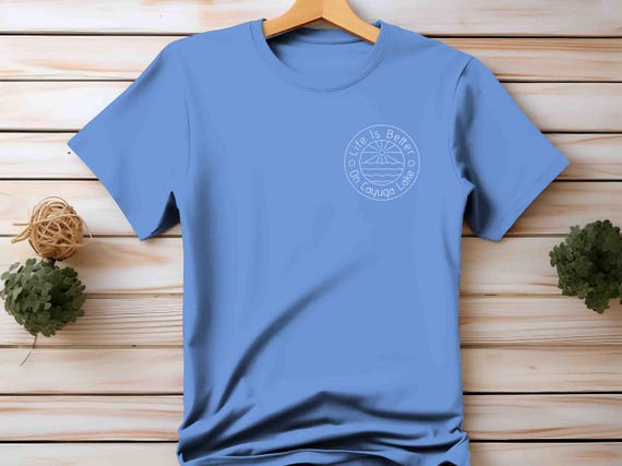 Men's Custom Lake Logo Shirt Personalized Marina T Shirts Nautical Boater Logo TShirt Boat Name Unisex Boating Life Minimalist Harbor Gift