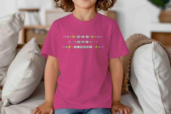 Kids Preschool Shirt Friendship Bracelet TShirt Cute Girl's T-Shirt Flowers Preschooler T Shirt Cute Girl's Children's Youth Gift Children's