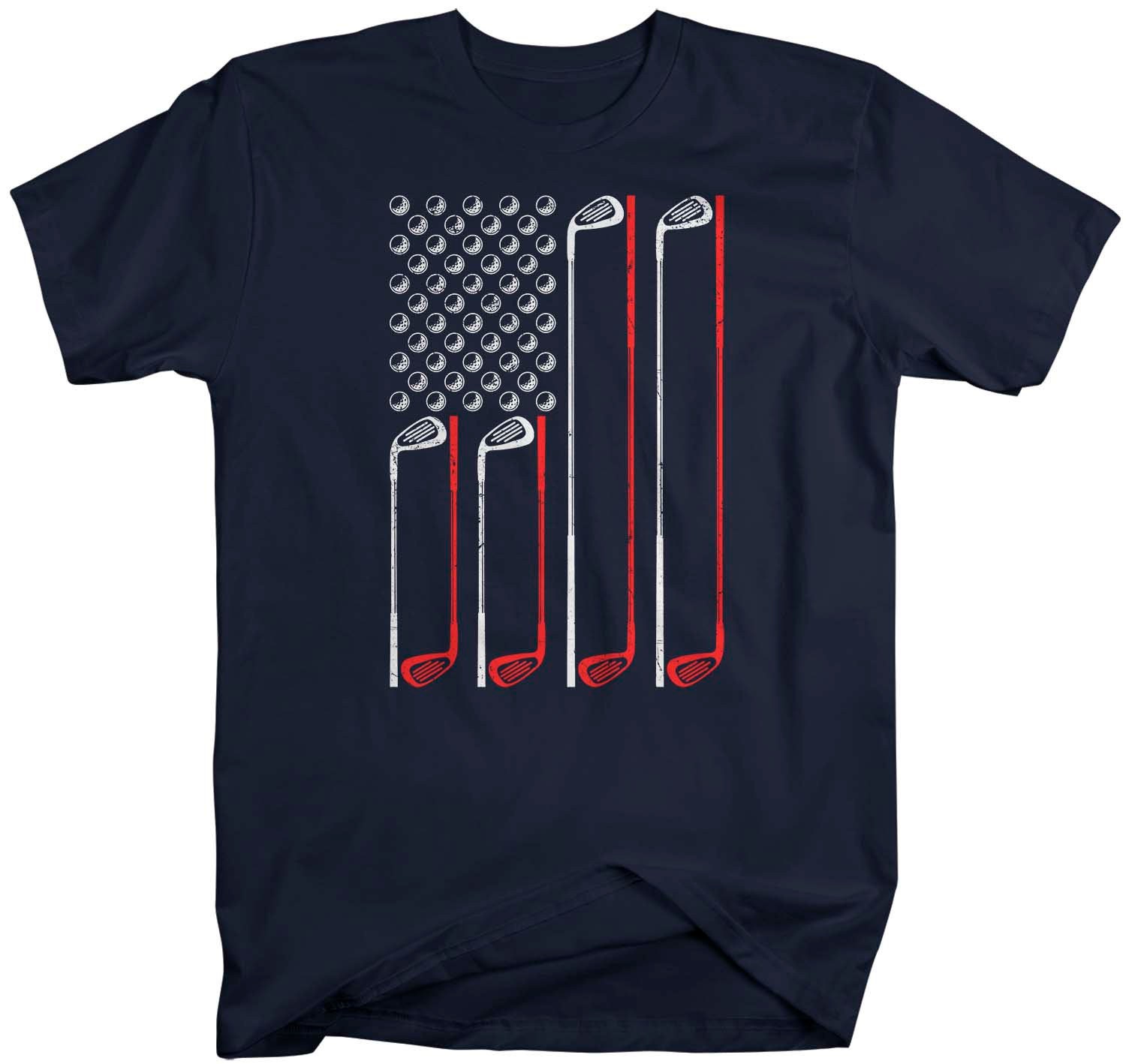 Men's Golf Flag T Shirt Patriotic Golf Shirt American Flag | Etsy