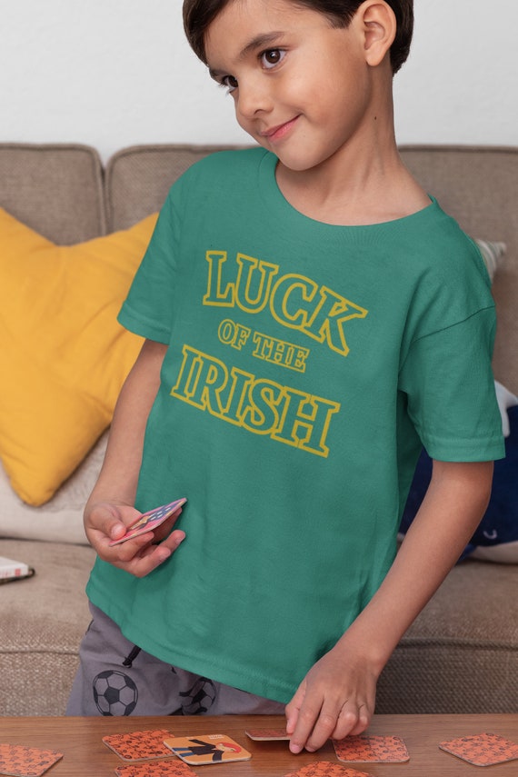 Kids Luck Of The Irish Shirt St. Patrick's Day TShirts Typography Tee Irish Gift Minimal Cool St Pattys T Shirt Unisex Youth Gift Idea