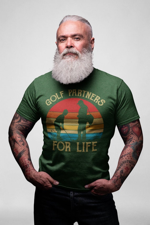 Men's Golfing T Shirts Matching Father Son Golf Partners For Life Shirts Father's Day Gift Idea Vintage Best Friends Shirt Man Unisex