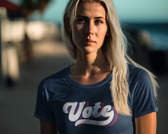 Women's Vote T Shirt Feminist Women's Rights Election Shirts Political Poll Worker Vintage Suffrage Tees Gift Idea Ladies Cut Woman