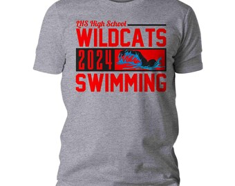 Personalized Swim Team T-shirt, Custom Swimming Gift - Etsy