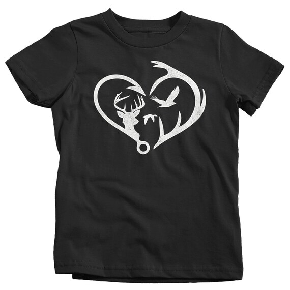 Kids Hunting T Shirt Fisherman Shirt 