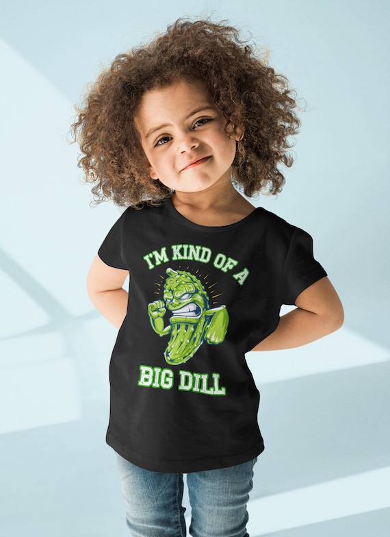 Kids Funny Pickle Shirt Big Dill T Shirt Food Pun Funny Food Hipster Shirt Kind Of A Big Deal Geek Gift Idea Boys Girls Graphic Tee