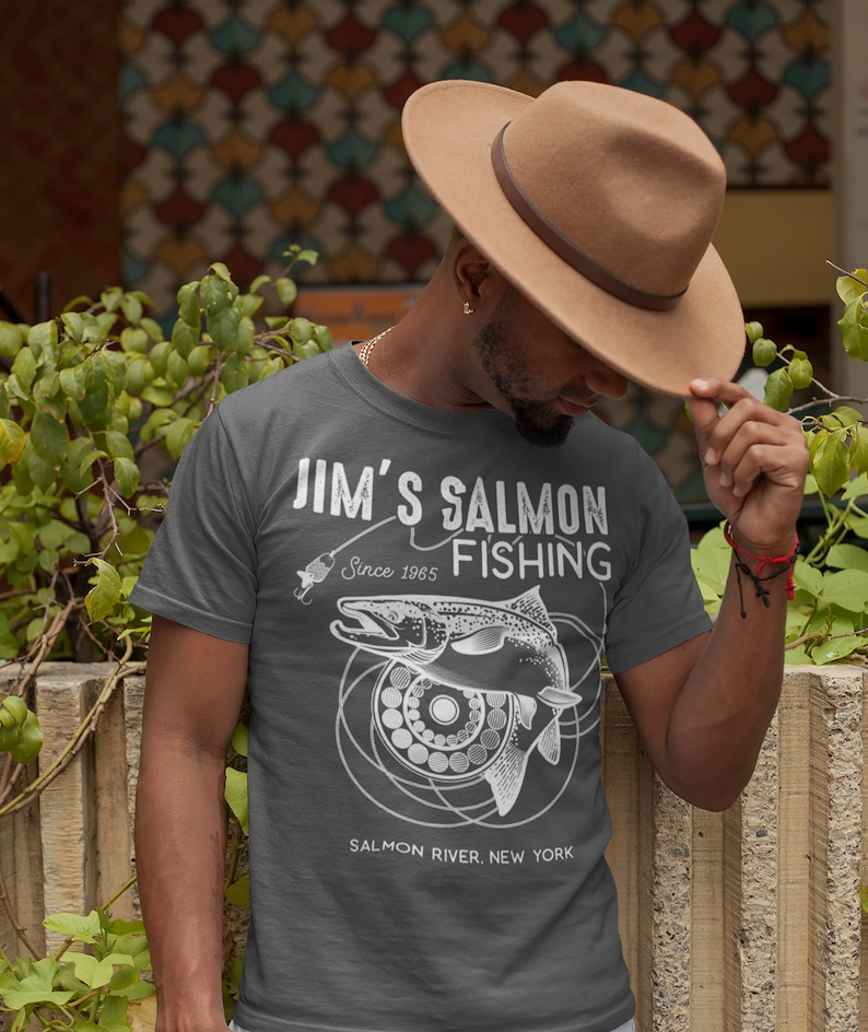 Men's Personalized Fishing T Shirt Salmon Fishing Shirts Etsy