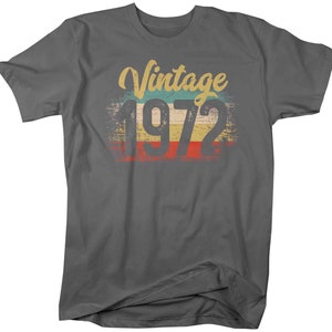 Men's Vintage 1972 Birthday T Shirt 50th Birthday Shirt - Etsy