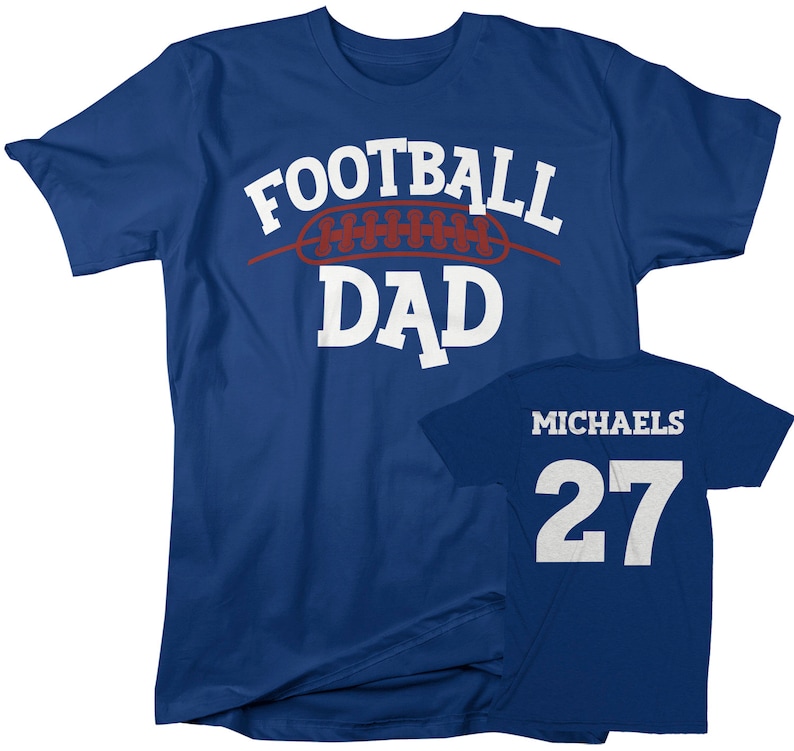 Men's Personalized Football T Shirt Custom Football Dad Etsy