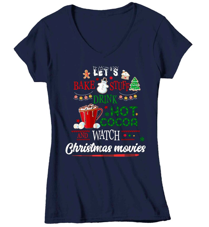 Women's Funny Christmas Movies T Shirt Bake Stuff Etsy