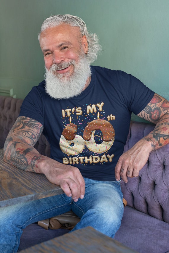 Men's 60th Birthday Shirt Cake Candle Fun Cute 60 Birthday T-Shirt Gift Idea Graphic Tee Man Unisex Gift Idea