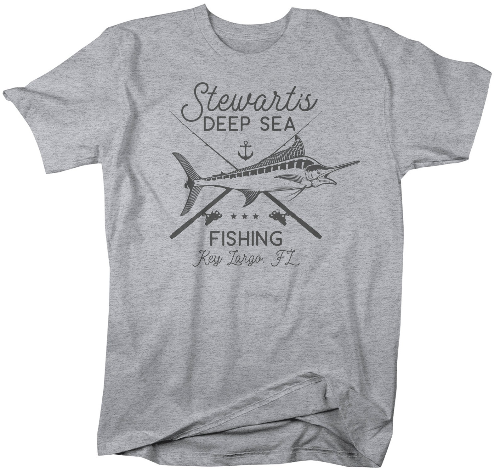 Men's Personalized Fishing T Shirt Deep Sea Fishing Shirts Etsy