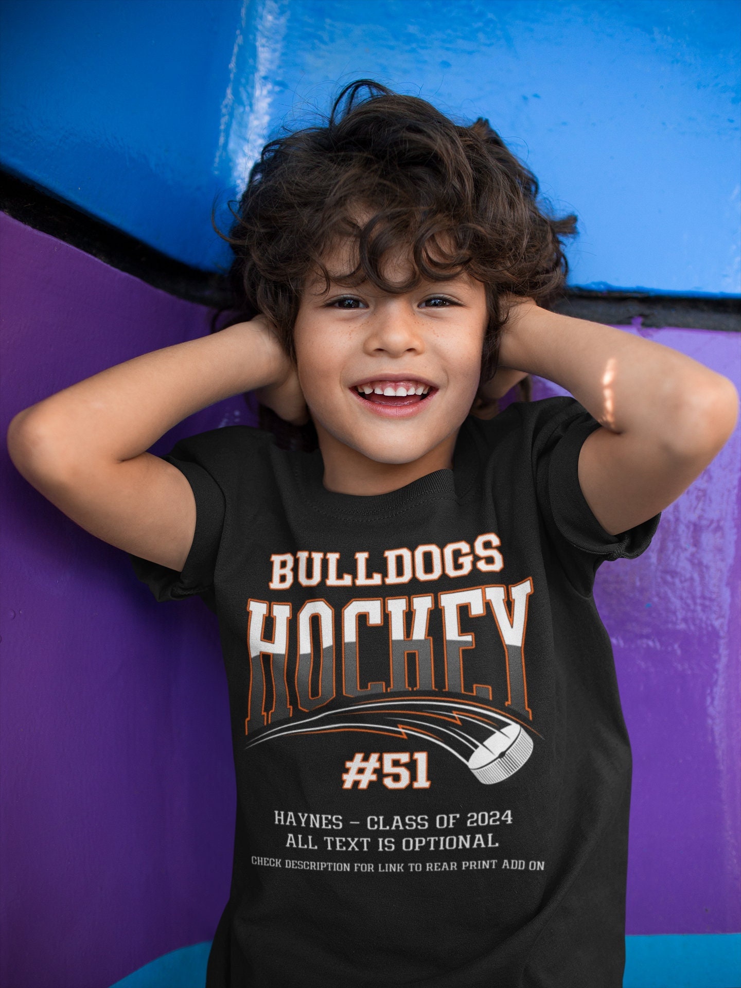 Kids Personalized Hockey Shirt Custom Hockey Sister T Shirt Ice Skate