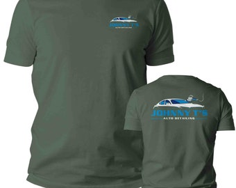 Men's Personalized Auto Detailer Shirt Custom Car Wash Tee