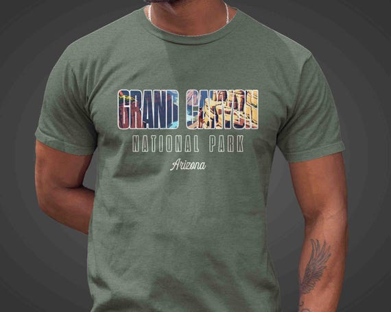 Men's Grand Canyon Shirt National Park Shirt Hiker T Shirt Gift Idea Him Since 1919 Typography Commemorative Unisex Arizona AZ Tee Hiked