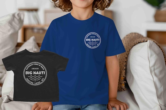 Kids Personalized Boat Gift Custom Shirts Waves Nautical Yacht Captain Vintage T Shirts Sail Boater TShirt Sailor Unisex Youth Gift Idea