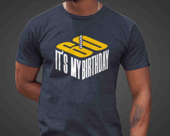 Men's 60th Birthday T-Shirt 60th Birthday Shirt Gift Sixty Years Bday Gift Unisex Modern 3D Candle Tee 60 Bday Man For Men Women Soft Tee