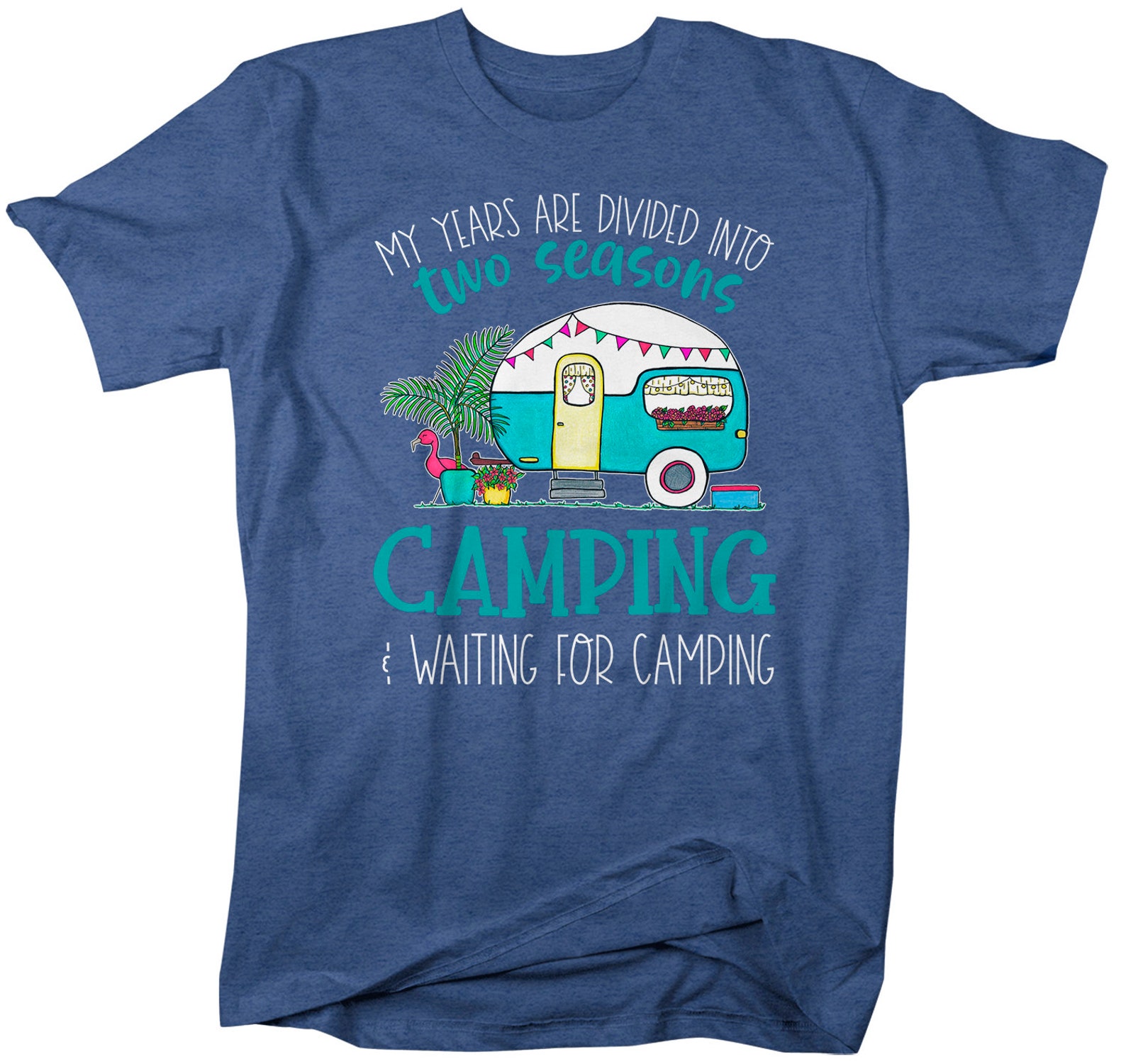 Men's Funny Camping T Shirt 2 Seasons Camping Waiting for Etsy