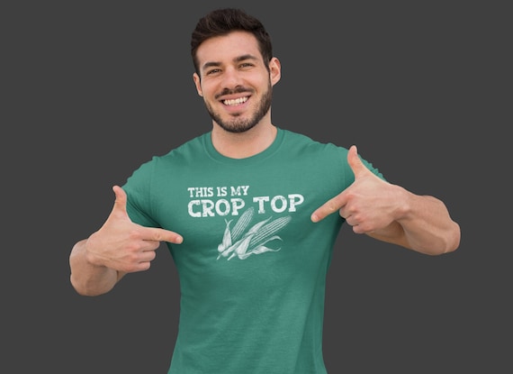 Men's Funny Vintage Farm T-Shirt Crop Top Corn Shirt Saying Pun Farmer Gift Idea For Farming Agriculture Tee Unisex Man Tshirt