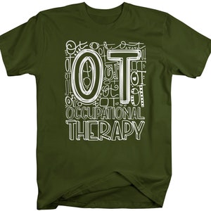 Men's Occupational Therapy T Shirt OT Typography T Shirt Occupational Therapy Shirt Ot Gift Shirts Therapist T Shirt RN LPN T Shirt image 5