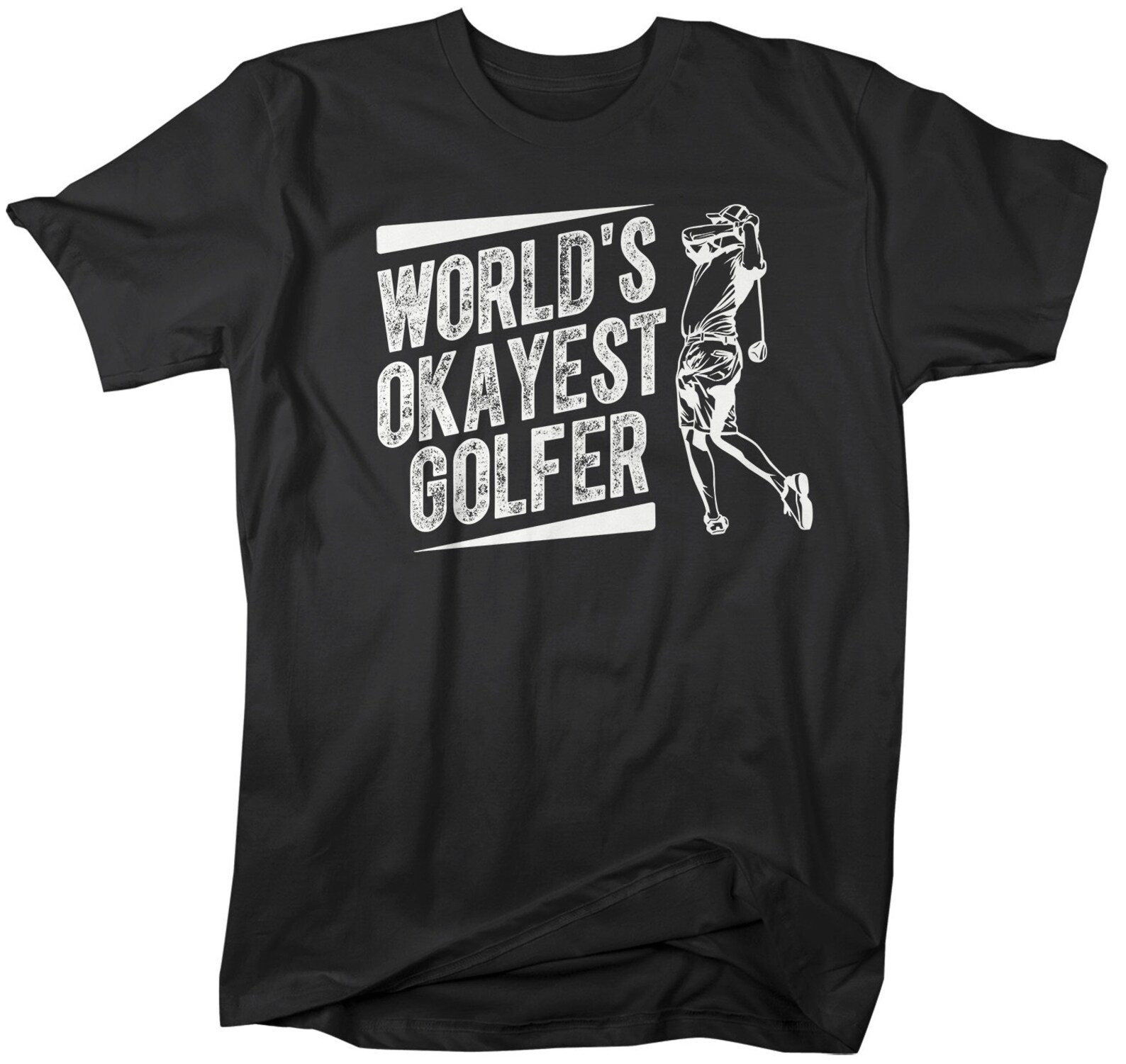 Men's Funny Golf T Shirt World's Okayest Golfer Shirt Etsy