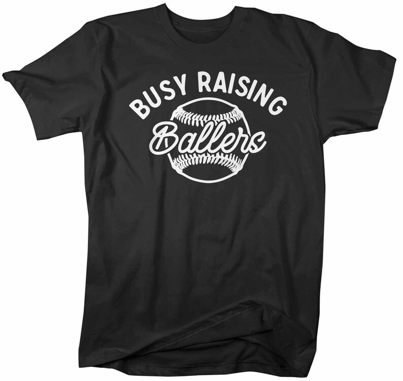 Men's Funny Baseball Dad T Shirt Busy Raising Ballers Etsy