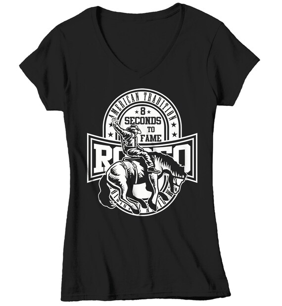 Women's Vintage Rodeo T Shirt 8 Seconds 