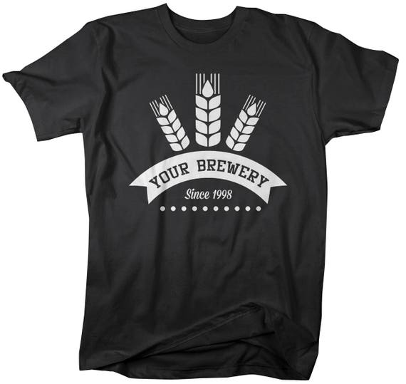 Personalized Brewery T-Shirt Home Brew Beer Shirts Micro Brewed Custom Tees