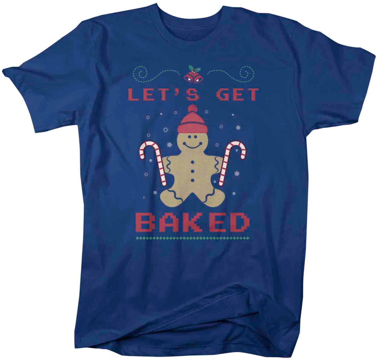 Men's Funny Christmas T Shirt Let's Get Baked Shirt Etsy