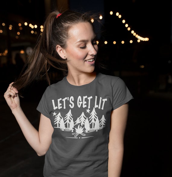 Women's Funny Camping T Shirt Let's Get Lit Camp - Etsy Canada Women's Funny Camping T Shirt Let's Get Lit Camp - Etsy Canada