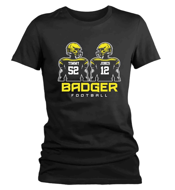 Women's Personalized Football T Shirt Custom Football Grandma Shirt Personalized Football Mom Team Pride Custom Ladies Shirts Gift Idea