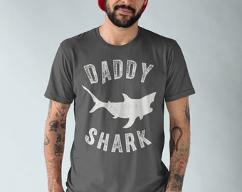 Men's Daddy Shark T Shirt Shark Shirts Matching Daddy TShirt Father's Day Gift Idea Tee Family Shirts